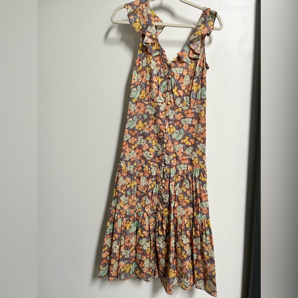 VERONICA BEARD floral-print cotton Malgosia Dress in Multi Sz S- 2 - Picture 2 of 8
